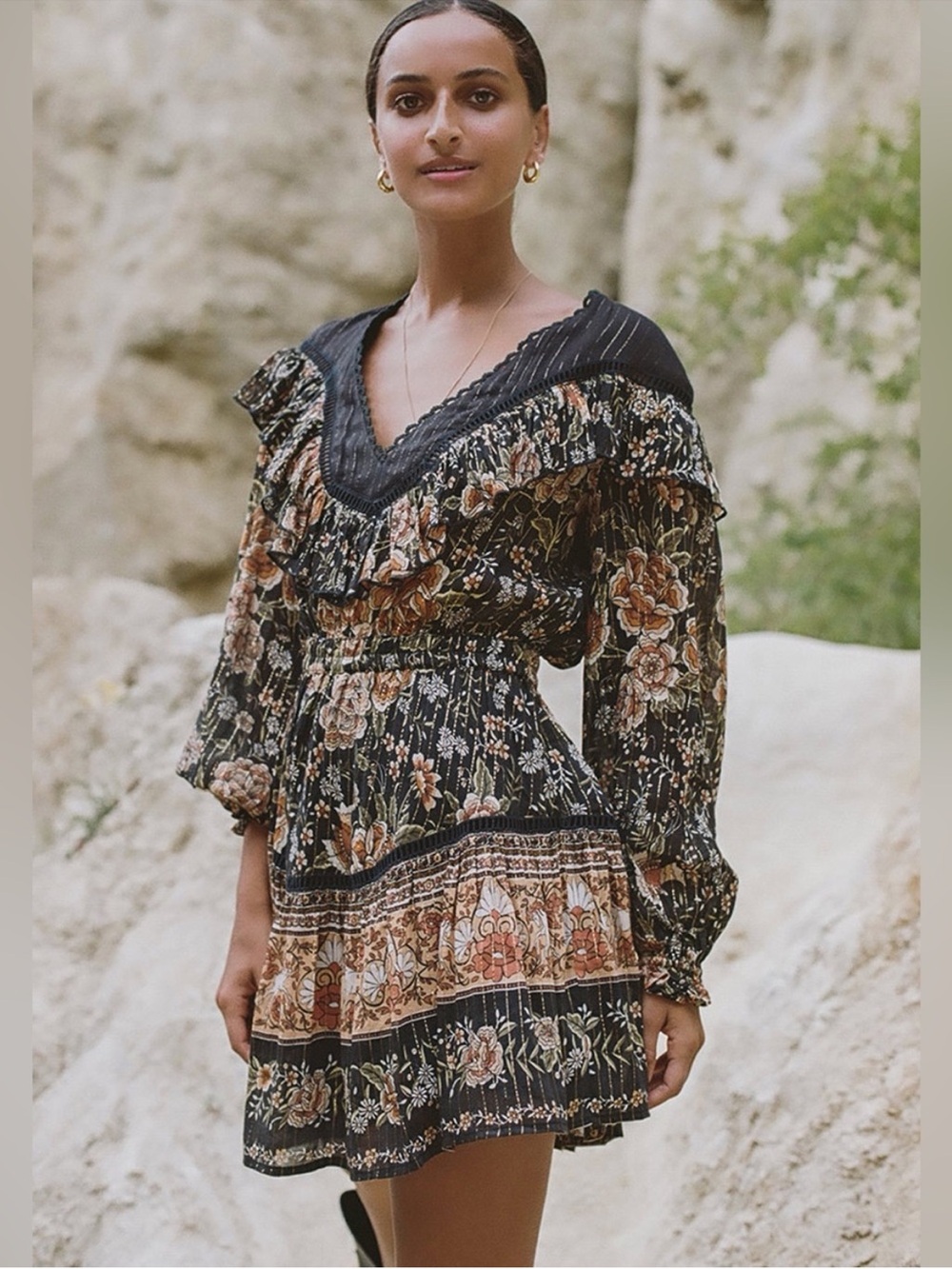 Spell & The Gypsy Collective Mystic Mini Dress in Nightfall Size Medium